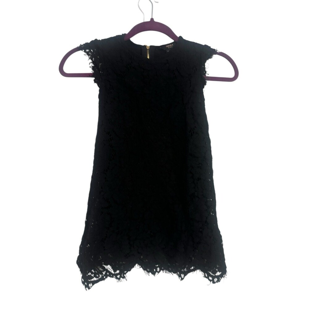 Forever 21 girls black lace over kids dress 7/8